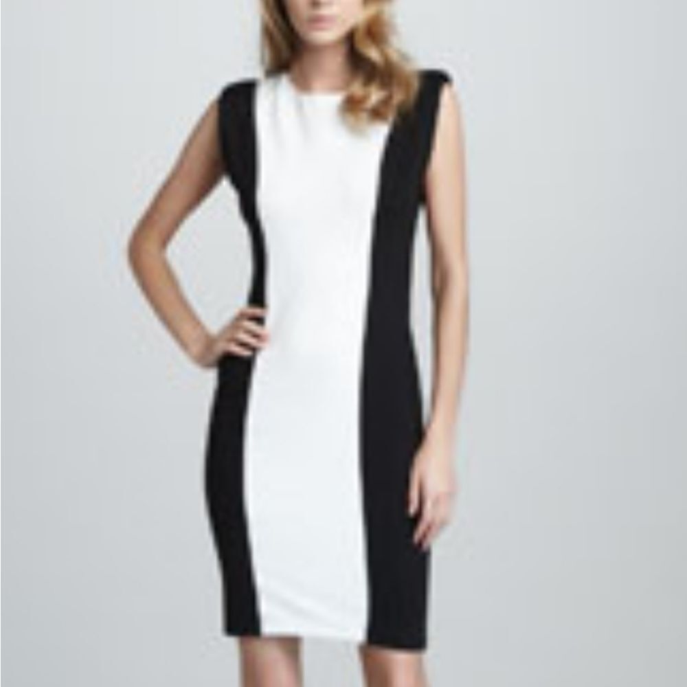 BRAND NEW STEVIE MAC COLOR BLOCKED SLEEVELESS SHEATH DRESS